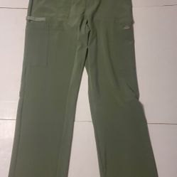 New Mens Size Small Olive Color Medical Scrub Natural Rise Drawstring Pants 