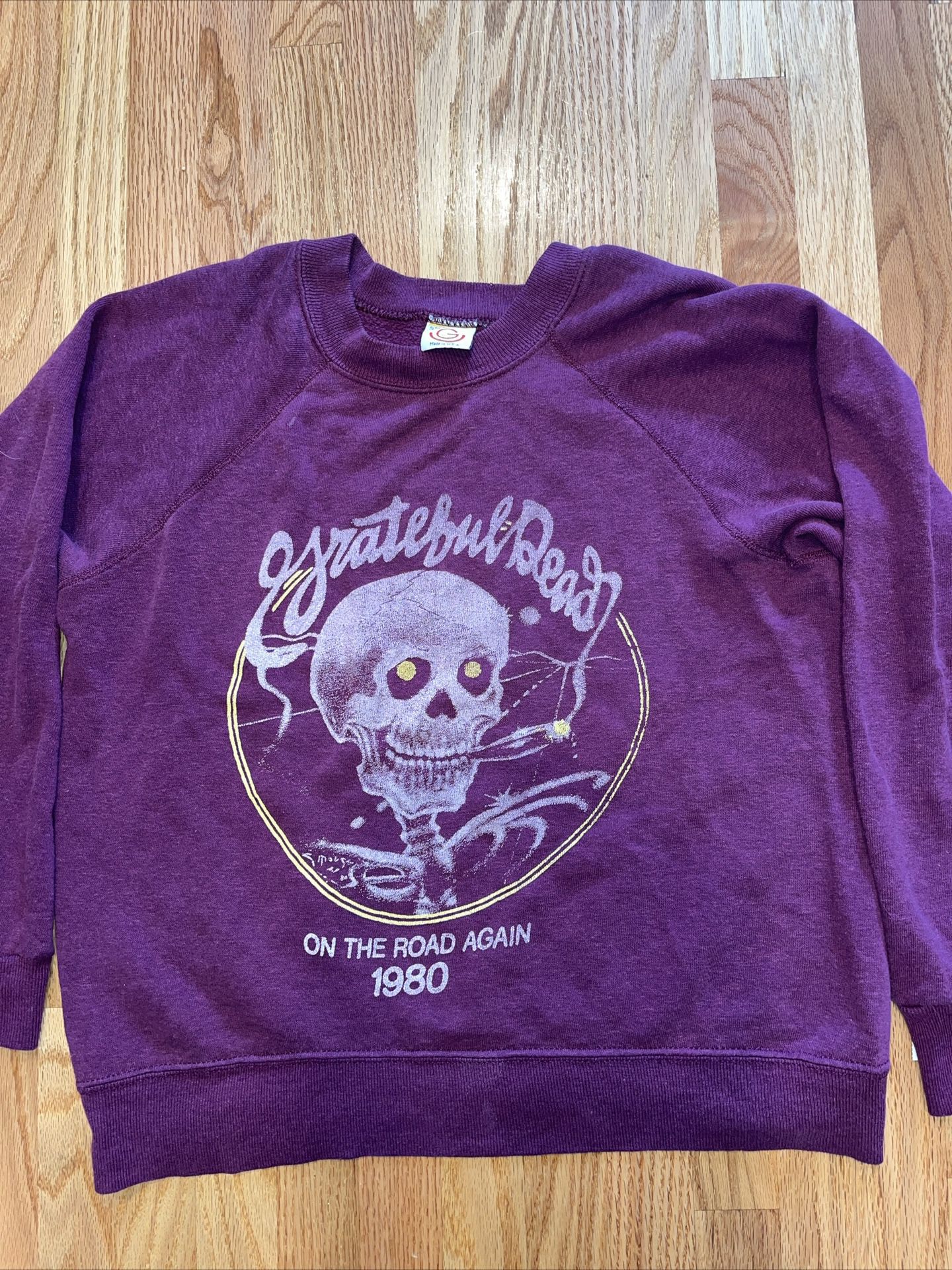 Vintage Grateful Dead Shirt Sweatshirt “On The Road Again 1980” Rare Made In USA