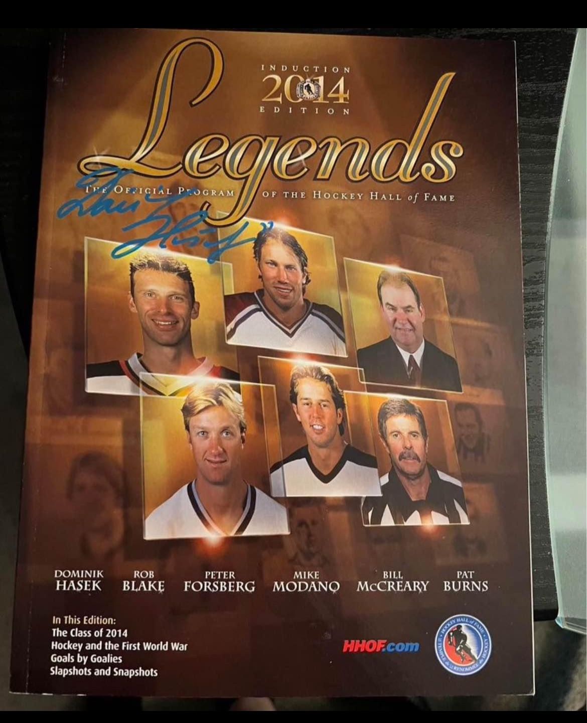 Buffalo Sabres D.Hasek Signed 2014 HOF Induction Program-Unique