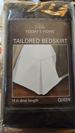 TODAY'S HOME Black QUEEN Tailored Bedskirt