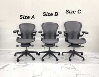 BRAND NEW HERMAN MILLER REMASTERED AERON CHAIRS SIZE A-B-C FULLY LOADED WITH POSTURE FIT SL!