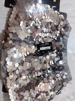 New Silver sequin mini skirt size S/M