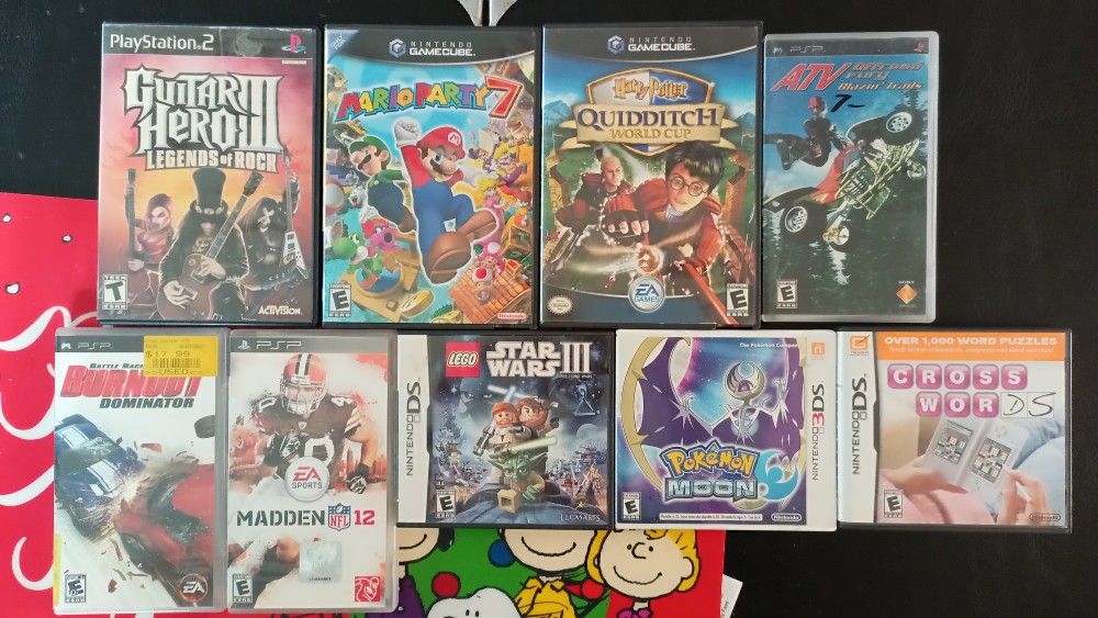 9 Games Bundle (Empty Cases without discs)