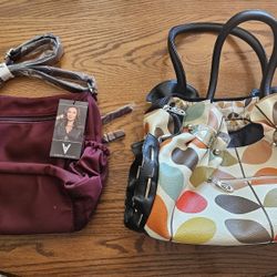 2 Women's Designer Purce And Cross Body Bag. RUBERRA & VANESSA WILLIAMS BRAND.