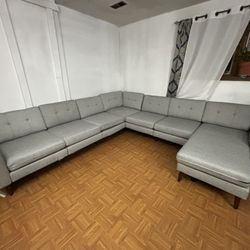 Modular Modern Gray Sectional Sofa *FREE curbside Delivery 