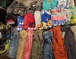 Boys 4/5 sold as a lot $25 comes with 12.5 stride rite play shoes