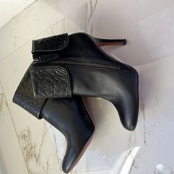 Coach Leather Ankle Height Boots