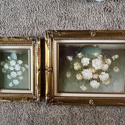 Pair Oil Paintings by Cox