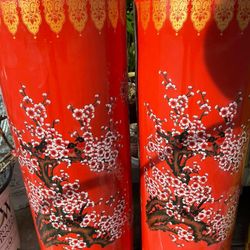 18” Ceramic Vases New Bình hoa cẩm mai và đào