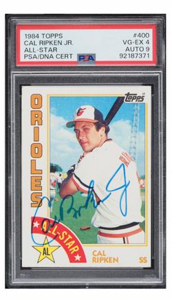 1984 Topps Cal Ripken Jr #400 PSA 4 DNA Auto 9 Signed