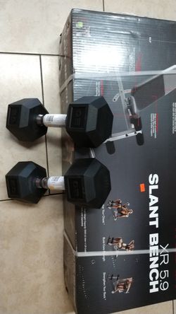 Bench an dumbells 20lbs 175dls