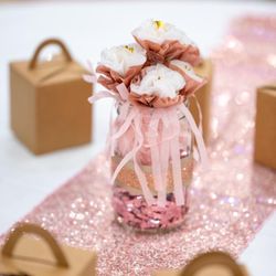 Center Piece And Diaper Cake 