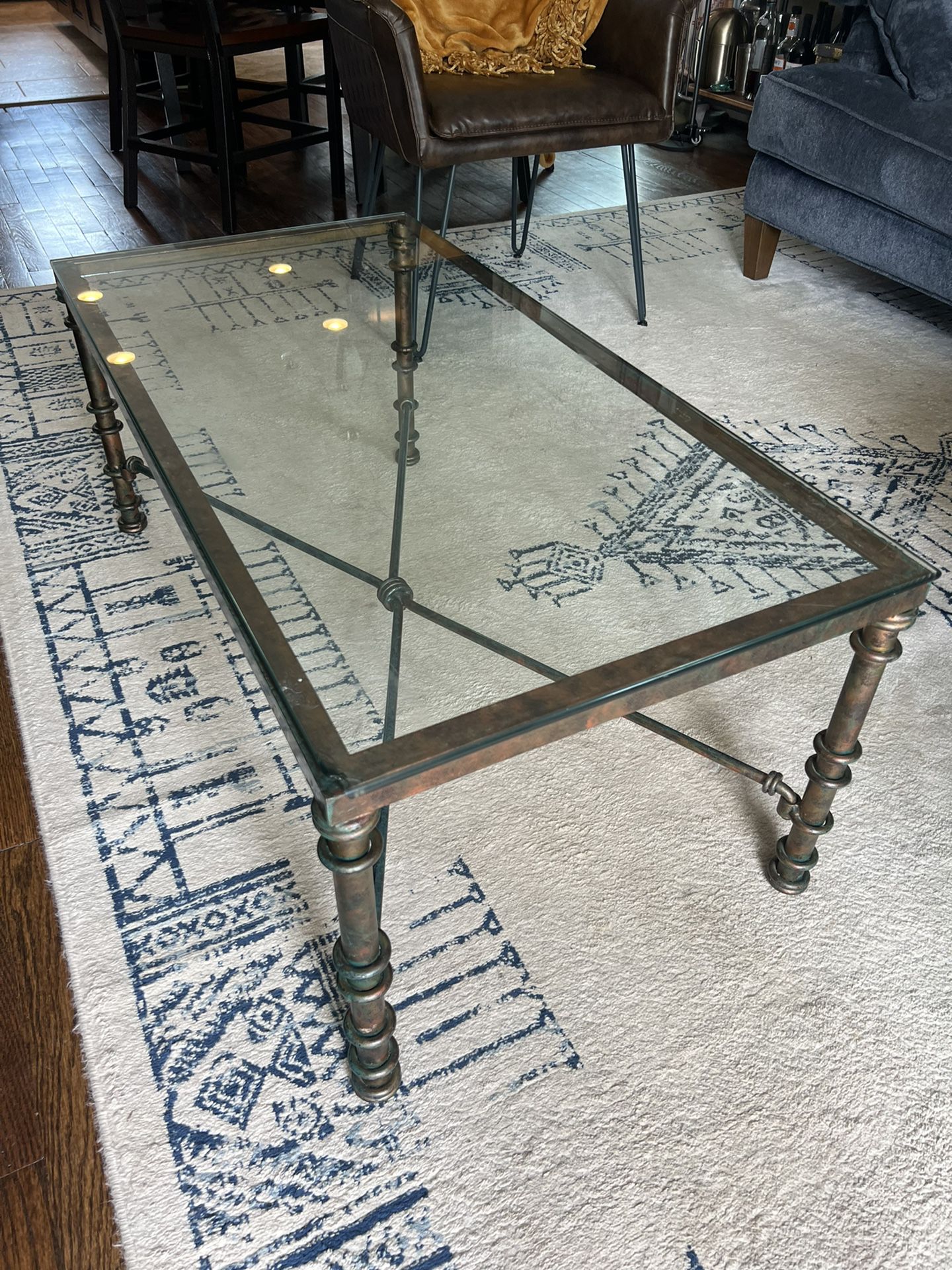 Mid Century Glass Coffee Table