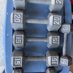 Dumbbells 20 15 10 Set Lbs Dumb Bells