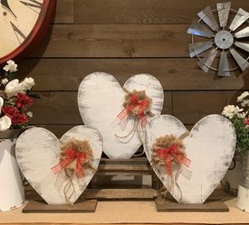 Rustic Wood Hearts