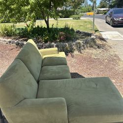 Custom Loveseat With Chaise Lounge