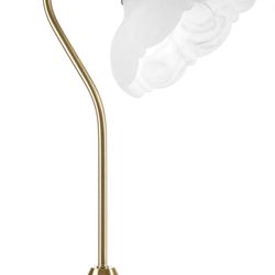 Beautiful by Drew Barrymore 19" Gold Metal Table Lamp with Glass Petal Shade