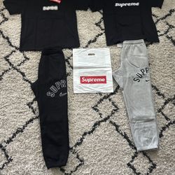 Supreme X Nike Sweats And Shirt 