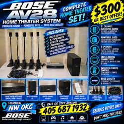 Bose Av28 Home Theater System With Sub Speakers Extras