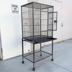 (New in box) $95 Large 53” Bird Cage for Parakeet Parrot Cockatiel Canary Finch Lovebird, Size 24x17x53”