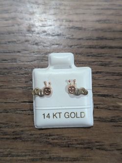14kt child earrings