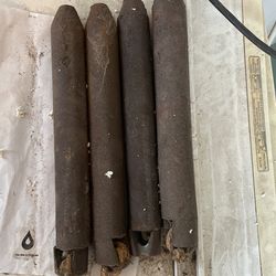 Iron Torpedo Weights From Windows, 1900s Cast Iron Heavy