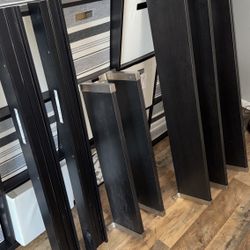 Set of 7 IKEA Black Shelves