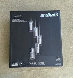 New 5 Light Led Pendant 2000 lumens dimmable in box never open retail $108 asking $49
