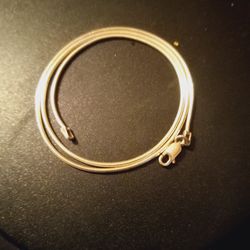 St.Silver Round Necklace 18"L-1/16"W-7.92 G