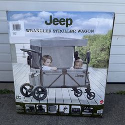 Jeep Wrangler Stroller Wagon with Included Car Seat Adapter by Delta Children