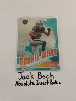 Jack Bech Las Vegas Raiders WR Absolute Short Print Insert Rookie Card.