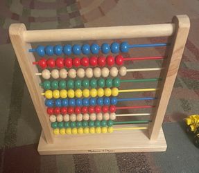 Melissa & Doug Abacus - Classic Wooden Educational Counting Toy With 100 Beads - SEE MY OTHER ITEMS