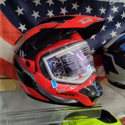 GMAX Full-Face Motocross Helmet Red Black size Large q