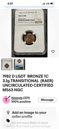 1982 D LGDT BRONZE