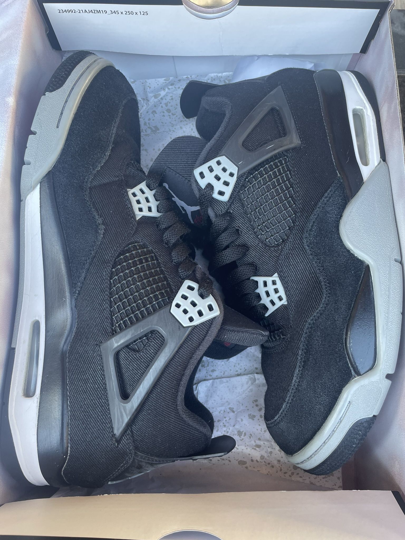 Jordan 4 Retro Black Canvas 