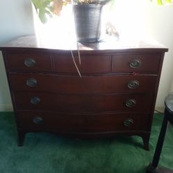 Vintage Cherry Wood Four Drawers Dresser