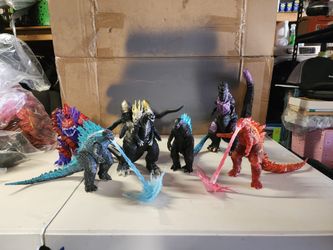 Godzilla figures,  mini figures,  stickers