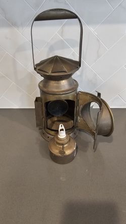 Antique Sherwoods Limited 'Sound' Brass Oil Lantern – Authentic Birmingham, UK Burner
