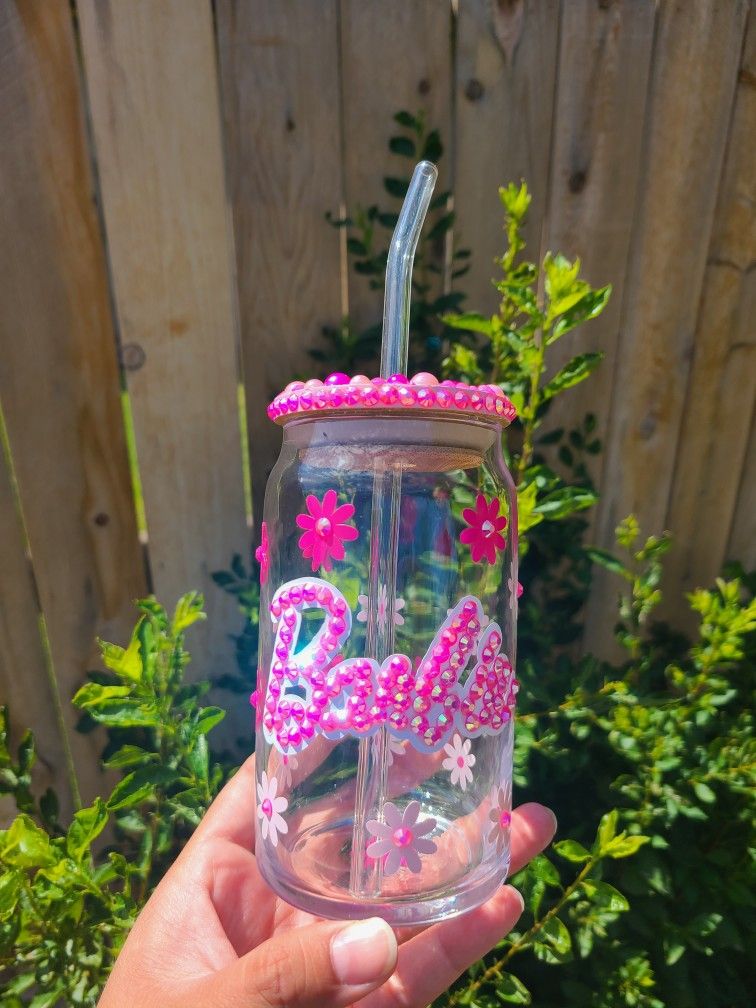 Barbie Bling Glass Can Cup