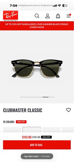 Ray-Ban Clubmaster Classic Sunglasses