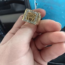 18k Gold Rolex Diamond Ring