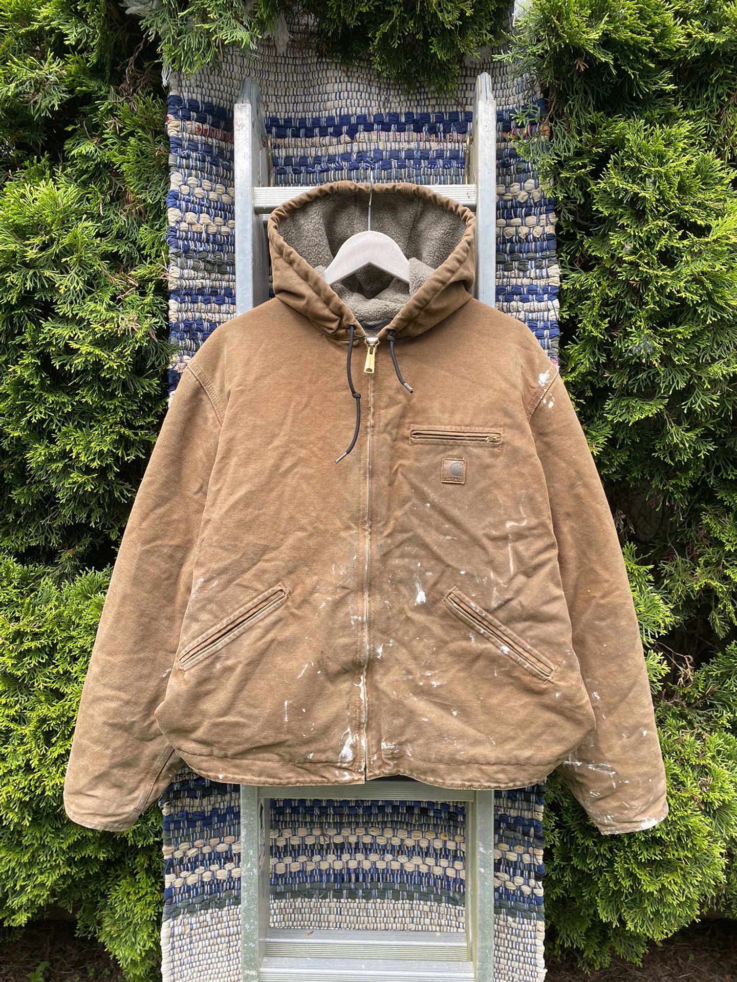 Vintage 90s Brown Carhartt Jacket Sherpa Lined