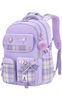 Purple Girls Kawaii School Backpack