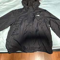 The North Face Women’s Windbreaker Jacket Black – Size L – Lightweight Hooded