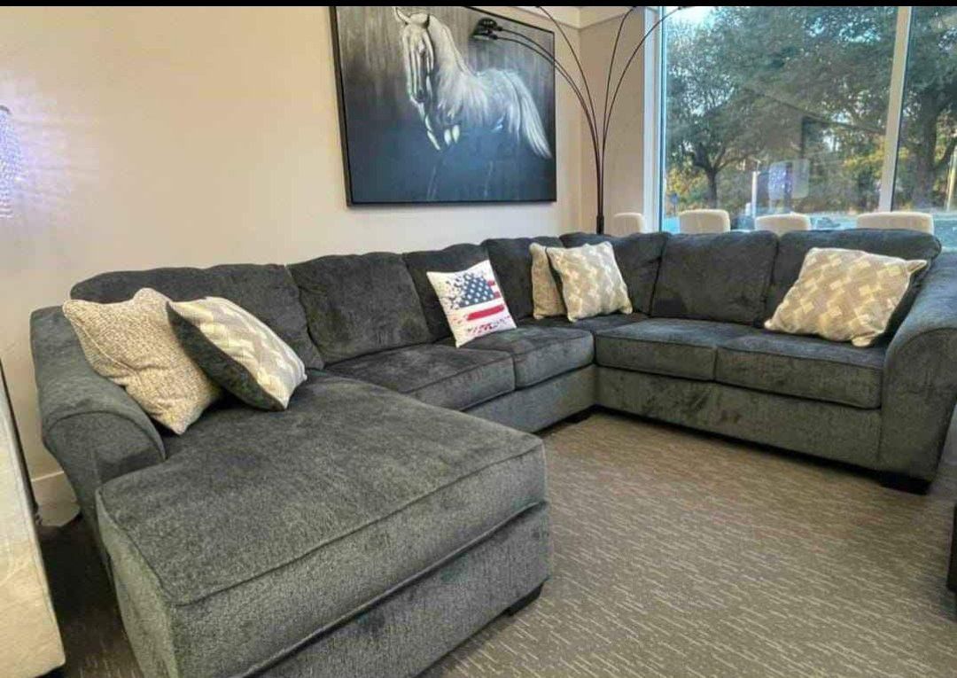 🍄 Eltmann 3-Piece Sectional With Chaise | Loveseat | Couch | Sofa | Sleeper| Living Room Furniture| Garden Furniture | Patio Furniture