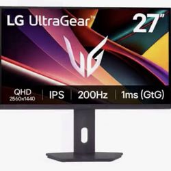 LG - UltraGear 27" IPS QHD 200Hz Gaming Monitor with DisplayHDR 400 (HDMI, DisplayPort) - Black.