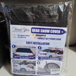 ECONOUR CAR REAR WHINDSHIELD  SNOW COVER BLACK