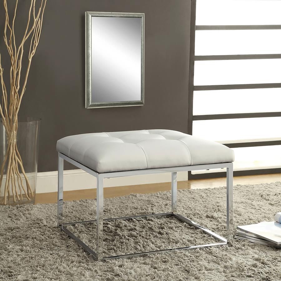 New!! White Ottoman 