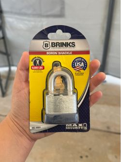 Brinks Laminated Steel 44mm (1-3/4 in.) Wide Keyed Padlock with 1-1/8 in. Shackle