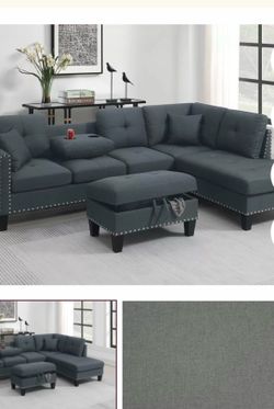 Sectional with ottoman set